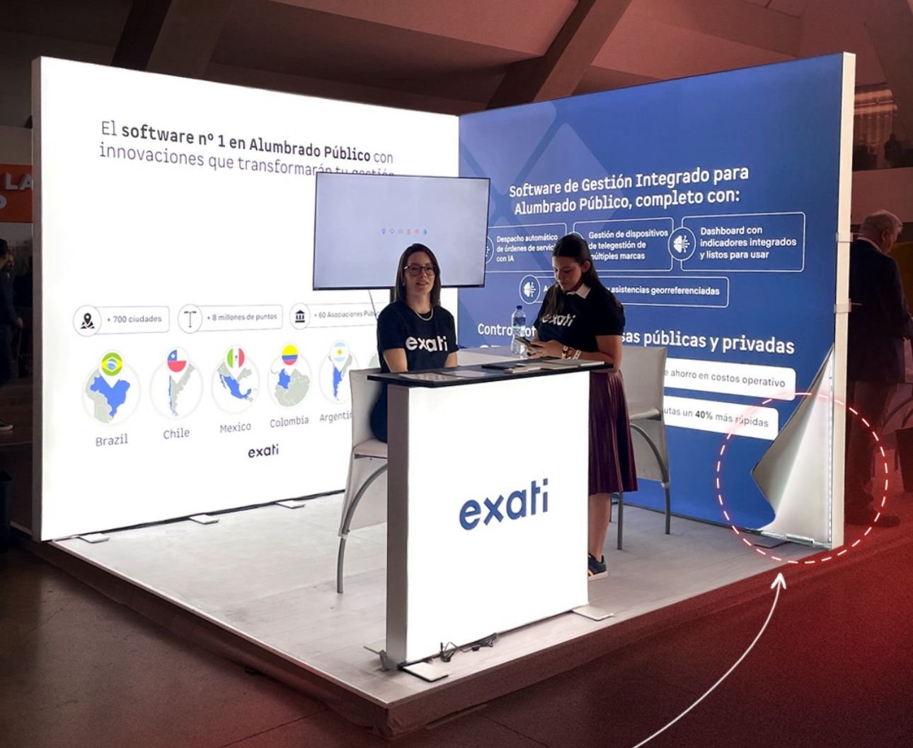 Stand 3×3-Esquina- Caja de Luz a 2.25M en Renta